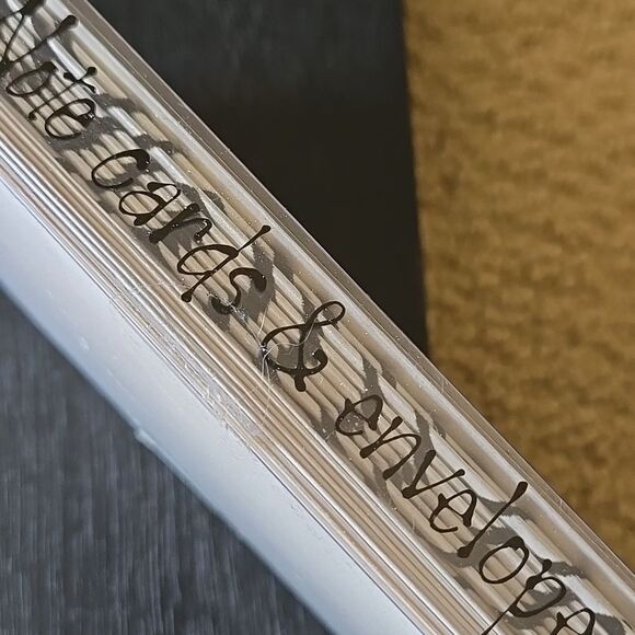 Black Cream Patterned Cards Envelopes Yellow Inside Blank Stationary Note Thanks - Picture 14 of 15